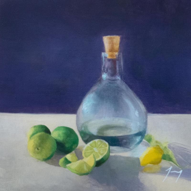 Painting Citronnade by Jung François | Painting Figurative Oil Still-life