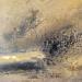 Painting Douce nuit by Gaussen Sylvie | Painting Abstract Landscapes Oil Gold leaf