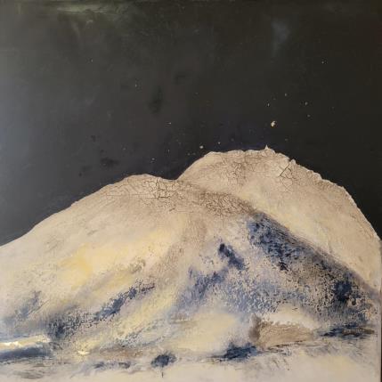 Gemälde Douce nuit von Gaussen Sylvie | Gemälde Abstrakt Blattgold, Öl Landschaften