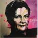 Painting Simone Veil by Mestres Sergi | Painting Pop-art Pop icons Graffiti Acrylic