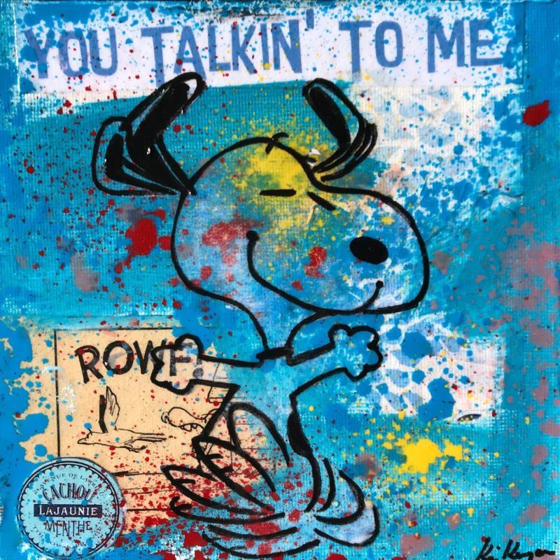 Peinture Snoopy happy par Kikayou | Tableau Pop-art Acrylique, Collage, Graffiti Icones Pop