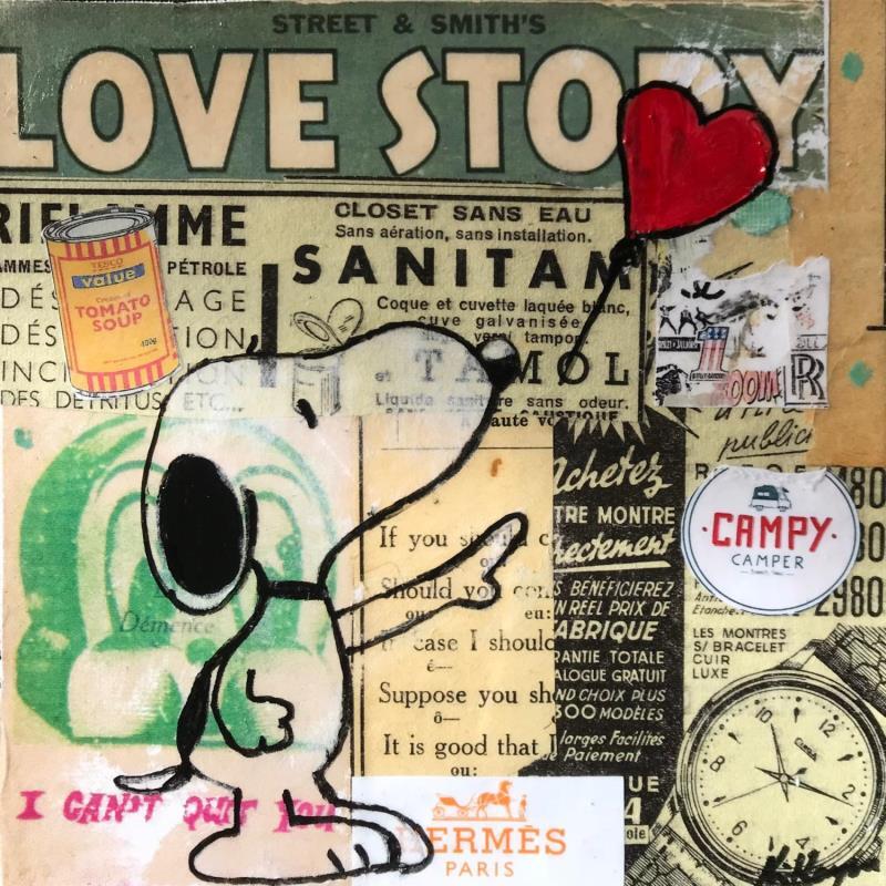 Painting Love story by Kikayou | Painting Pop-art Acrylic, Gluing, Graffiti Pop icons