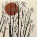 Peinture Forêt de bambous par Jovys Laurence  | Tableau Matiérisme Paysages Nature Sable