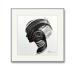 Peinture Time CII par Nicol | Tableau Figuratif Portraits Minimaliste Noir & blanc Encre