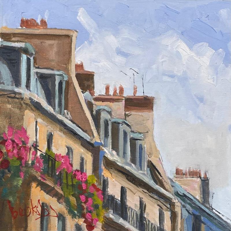 Painting Paris Chiminies by Brooksby | Painting Figurative Life style Architecture Oil
