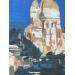 Painting Sacre Cœur Blue Hour by Brooksby | Painting Figurative Urban Architecture Oil