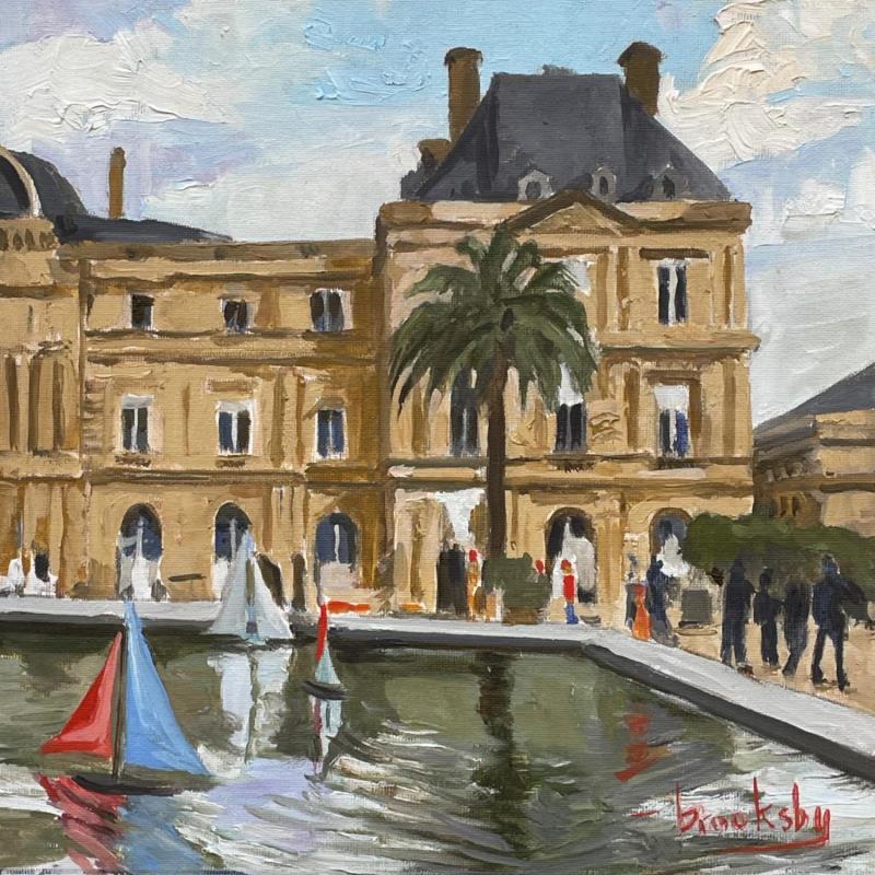 Painting Bateaux aux Jardins du Luxembourg by Brooksby | Painting Figurative Oil