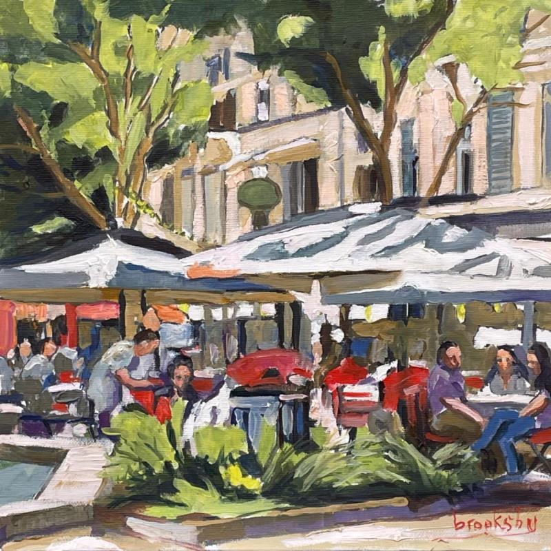 Painting Cafe Parisien  by Brooksby | Painting Figurative Oil