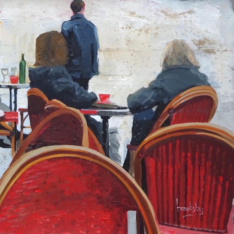 Painting Nous au Cafe by Brooksby | Painting Figurative Oil