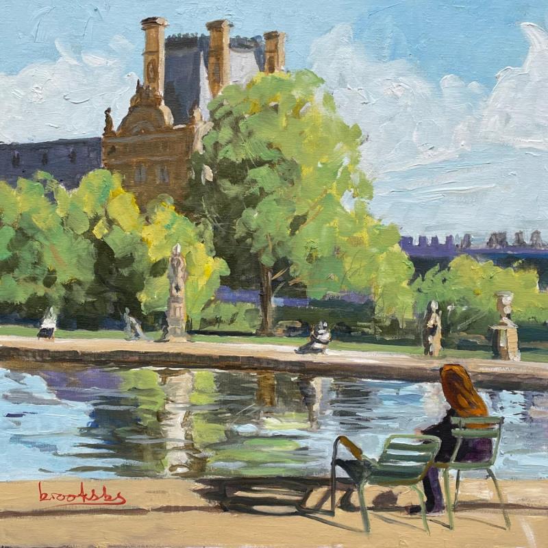 Painting Aux Tuilleries by Brooksby | Painting Figurative Oil
