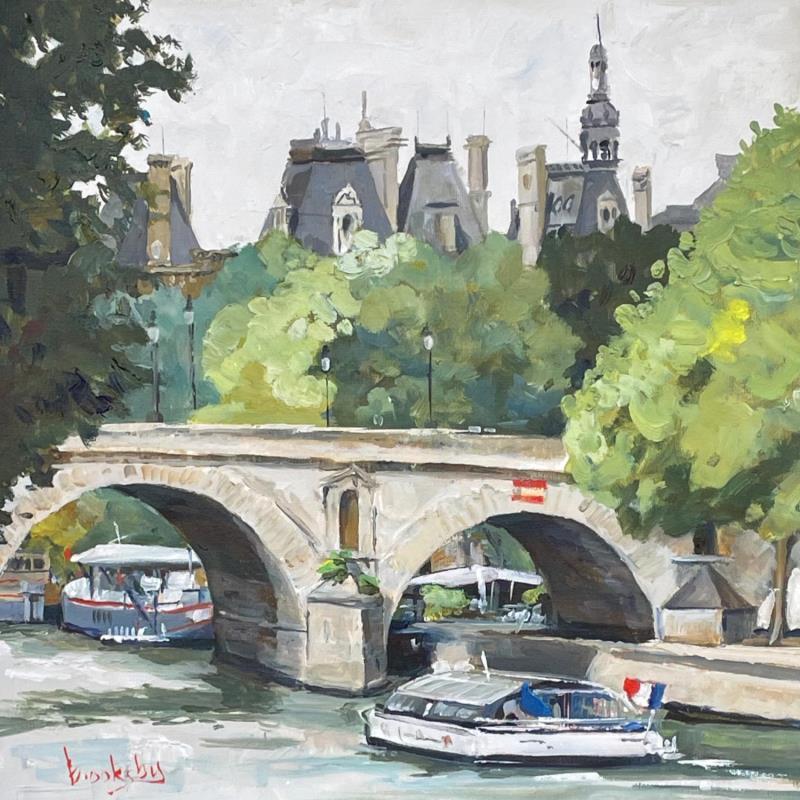 Painting La Seine Mon Amour by Brooksby | Painting Figurative Oil