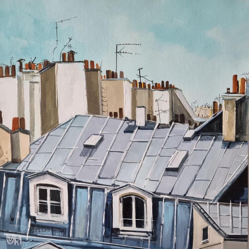 Painting Almost over paris by Rasa | Painting Figurative Urban Acrylic