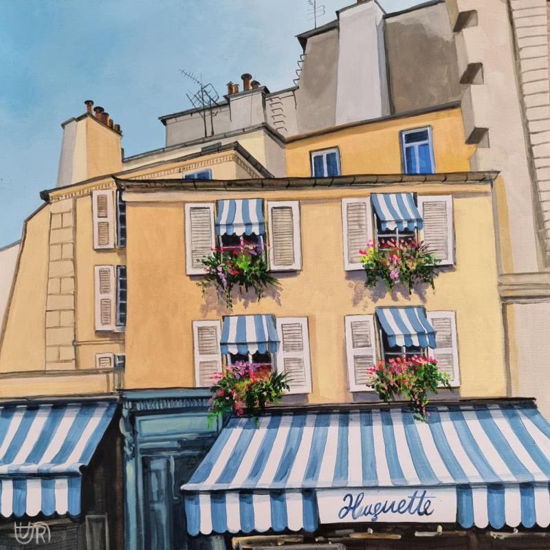 Painting Huguette. paris by Rasa | Painting Figurative Urban Acrylic