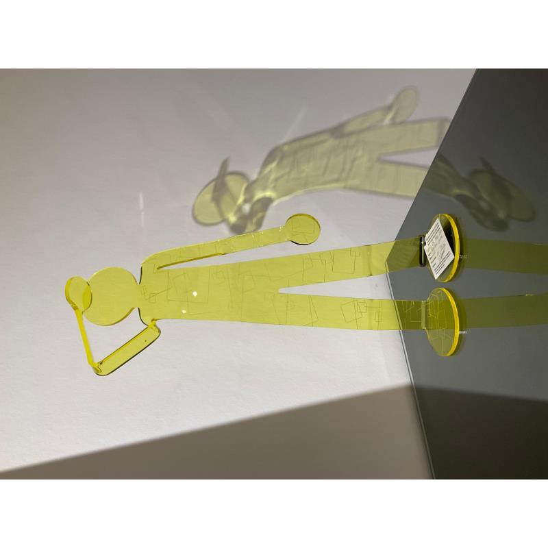Sculpture Be Free CBE (jaune) par Zed | Sculpture Figuratif Plexiglas