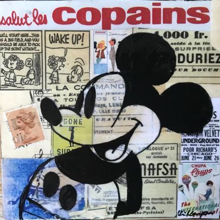 Gemälde Mickey von Kikayou | Gemälde Pop-Art Acryl, Collage, Graffiti Pop-Ikonen