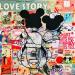 Gemälde Dolce vita von Kikayou | Gemälde Pop-Art Pop-Ikonen Graffiti Acryl Collage