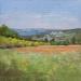 Gemälde Vignes vers Lacoste von Giroud Pascal | Gemälde Figurativ Landschaften Natur Öl