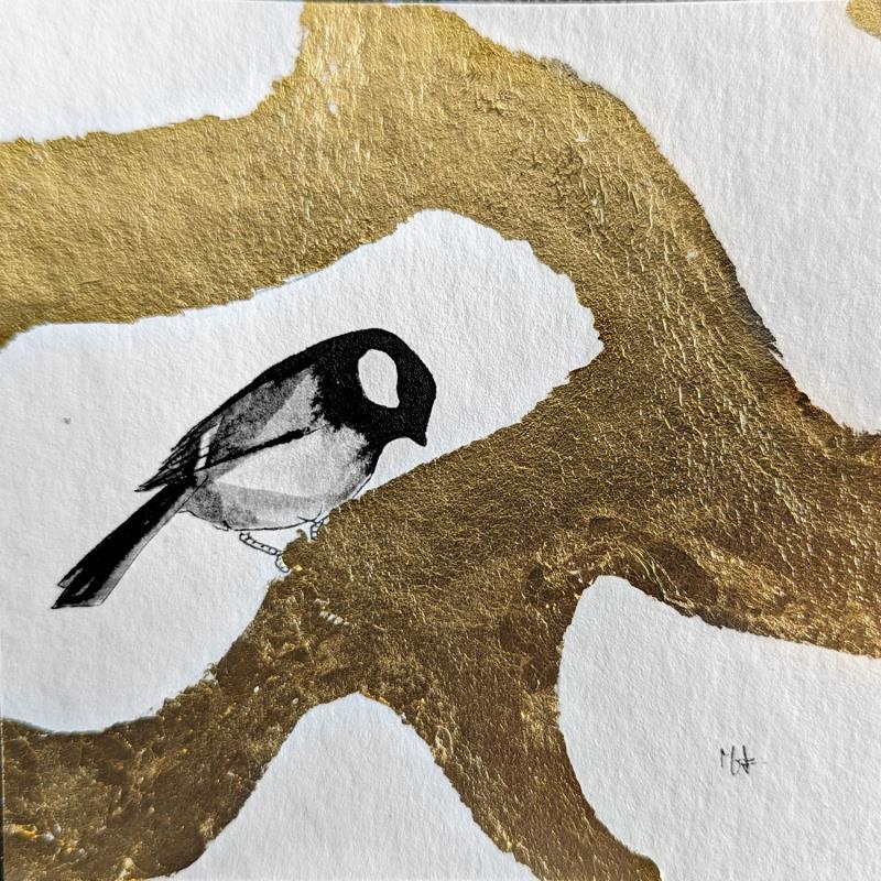 Painting Petite muse by Mü | Painting Figurative Gold leaf, Ink Animals, Architecture, Nature