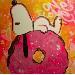 Gemälde Dream's Donut von Kedarone | Gemälde Pop-Art Pop-Ikonen Graffiti Acryl
