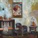 Gemälde Old fashioned  von Romanelli Karine | Gemälde Figurativ Urban Alltagsszenen Acryl Collage Posca Pastell Blattgold Papier