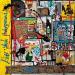 Peinture Basquiat & Warhol par Costa Sophie | Tableau Pop-art Icones Pop Acrylique Collage Upcycling