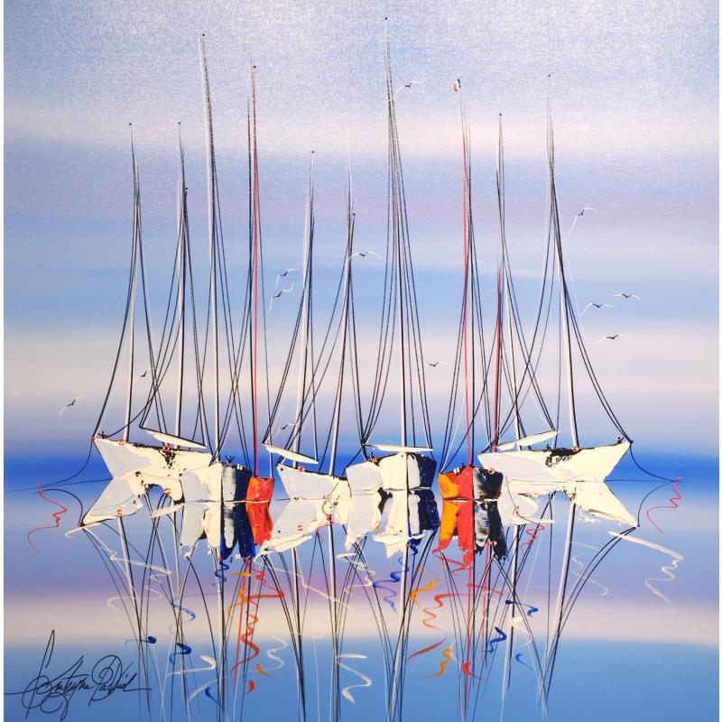Gemälde MARSEILLE LES VOILES ET LA MER von Fonteyne David | Gemälde Figurativ Landschaften Marine Acryl