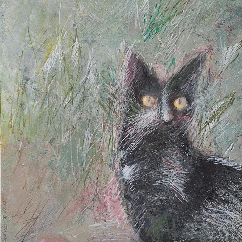 Painting Gato by Rocco Sophie | Painting Raw art Acrylic Gluing Sand