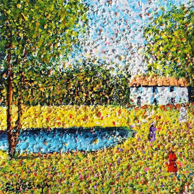 Gemälde Le printemps est là von Dessapt Elika | Gemälde Impressionismus Acryl Sand