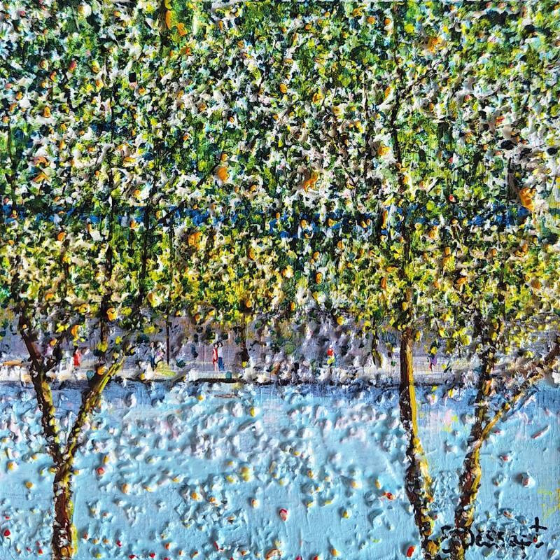 Painting A travers les arbres by Dessapt Elika | Painting Impressionism Acrylic Sand