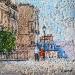Painting Autour de Montmartre by Dessapt Elika | Painting Impressionism Acrylic Sand