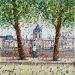 Peinture Institut de France par Dessapt Elika | Tableau Impressionnisme Acrylique Sable