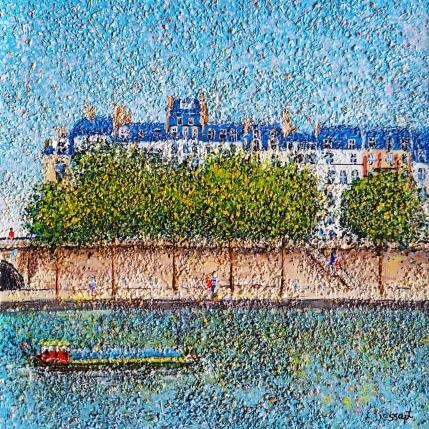 Painting Le quai des orfèvres by Dessapt Elika | Painting Impressionism Acrylic, Sand