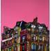 Painting Derrière la fenêtre, le début d'un repas by Anicet Olivier | Painting Figurative Urban Architecture Acrylic Pastel
