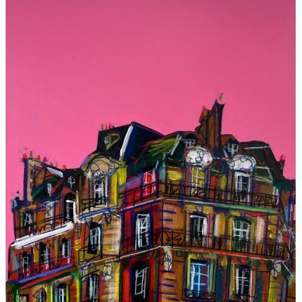 Painting Derrière la fenêtre, le début d'un repas by Anicet Olivier | Painting Figurative Acrylic, Pastel Architecture, Urban