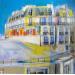 Painting Le jour c'est la nuit by Anicet Olivier | Painting Figurative Urban Architecture Acrylic Pastel