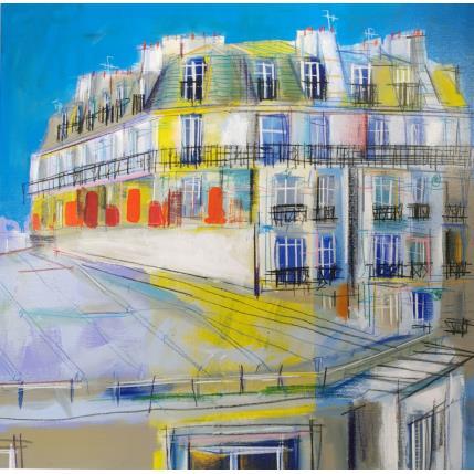 Painting Le jour c'est la nuit by Anicet Olivier | Painting Figurative Acrylic, Pastel Architecture, Urban