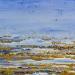 Gemälde Tout le bleu du ciel von Dravet Brigitte | Gemälde Abstrakt Landschaften Marine Natur Blattgold