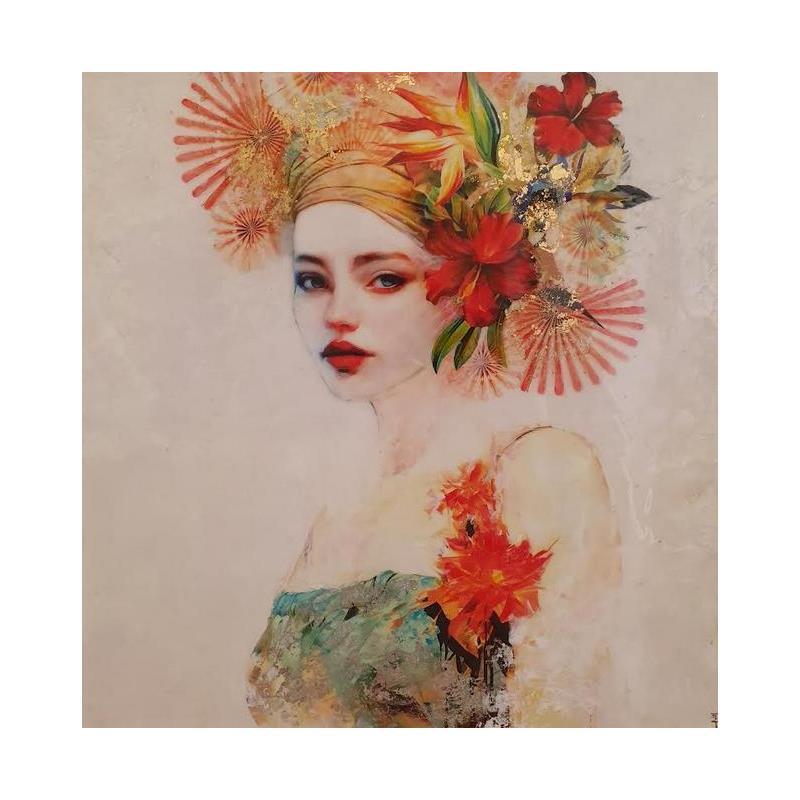 Painting Maria De Lado by Bofill Laura | Painting Figurative Portrait Nature Acrylic Resin