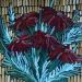 Painting Marsala flowers by Dmitrieva Daria | Painting Impressionism Nature Acrylic