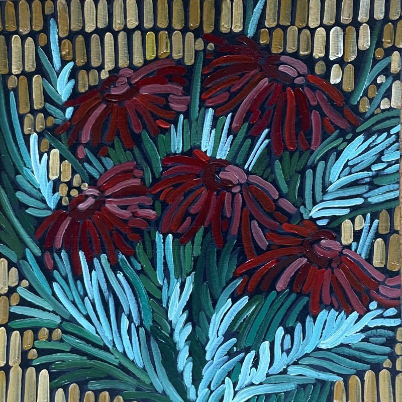 Peinture Marsala flowers par Dmitrieva Daria | Tableau Impressionnisme Acrylique Nature