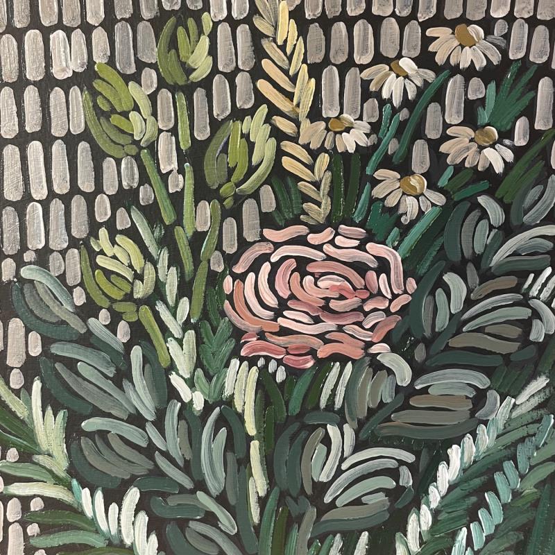 Gemälde Rose and daisies von Dmitrieva Daria | Gemälde Impressionismus Acryl Natur, Pop-Ikonen