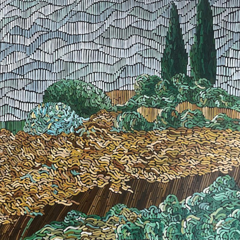 Peinture Rye in Provence par Dmitrieva Daria | Tableau Impressionnisme Paysages Nature Acrylique