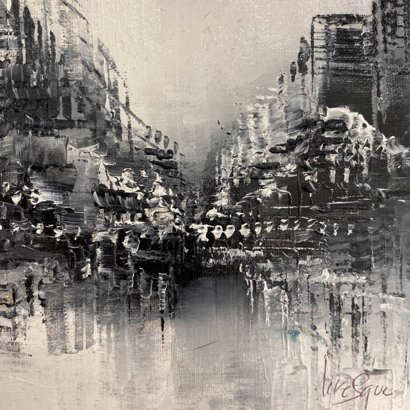Peinture Dans les rues de Paris par Levesque Emmanuelle | Tableau Huile