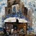 Gemälde Maison Sauvage von Romanelli Karine | Gemälde Figurativ Urban Alltagsszenen Acryl Collage Posca Pastell Papier