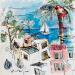 Peinture Menus plaisirs par Colombo Cécile | Tableau Figuratif Paysages Marine Nature Aquarelle Acrylique Collage Encre Pastel