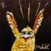 Gemälde Dégringolus von Moogly | Gemälde Art brut Tiere Pappe Acryl Harz Pigmente