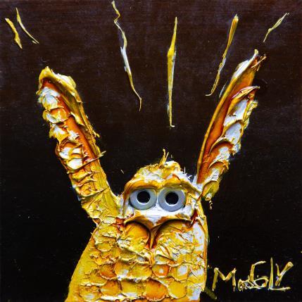 Painting Dégringolus by Moogly | Painting Raw art Acrylic, Cardboard, Pigments, Resin Animals