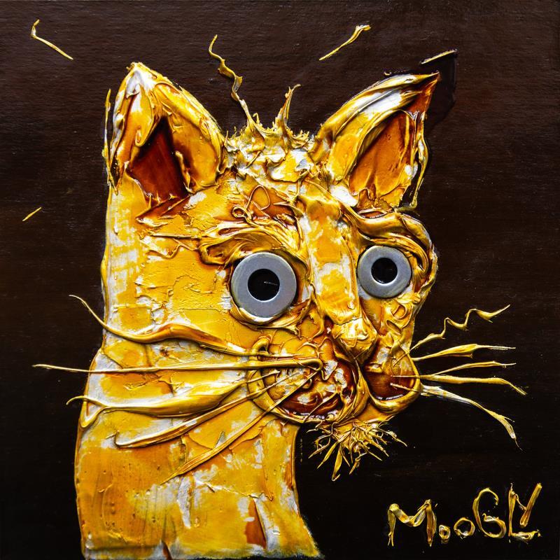 Painting Barbichettus by Moogly | Painting Raw art Animals Cardboard Acrylic Resin Pigments