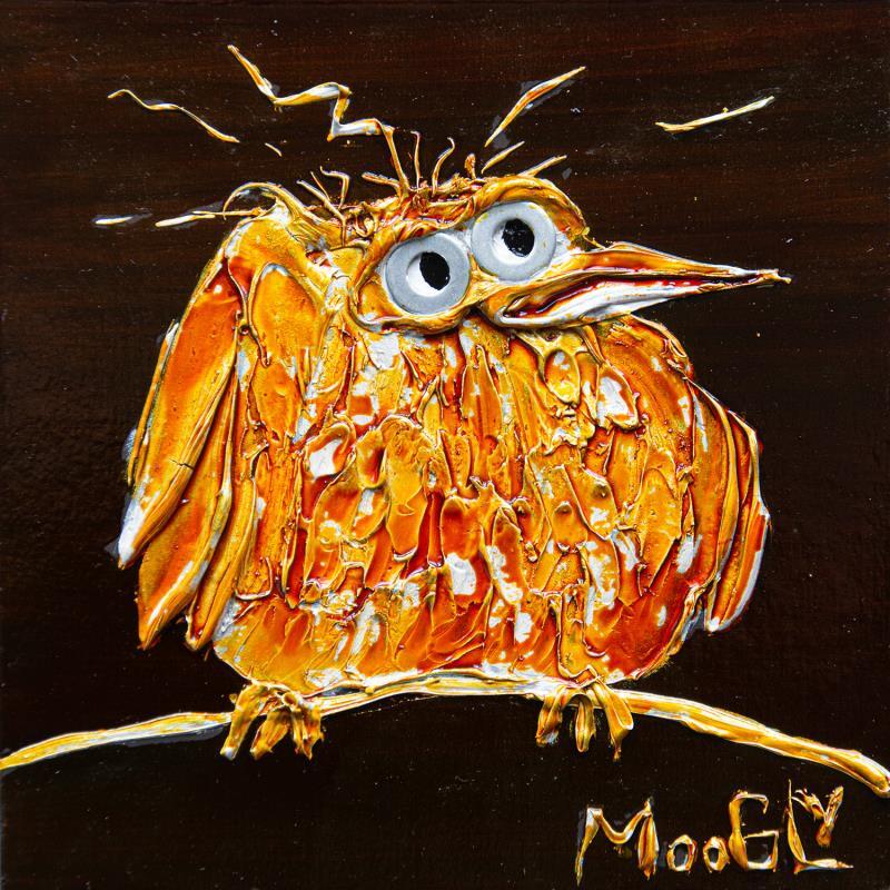 Gemälde Altérophilus von Moogly | Gemälde Art brut Tiere Pappe Acryl Harz Pigmente
