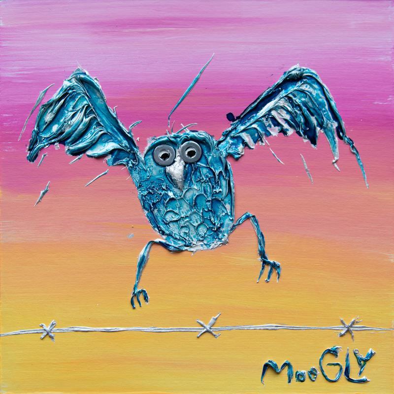 Painting Terminus by Moogly | Painting Raw art Animals Cardboard Acrylic Resin Pigments